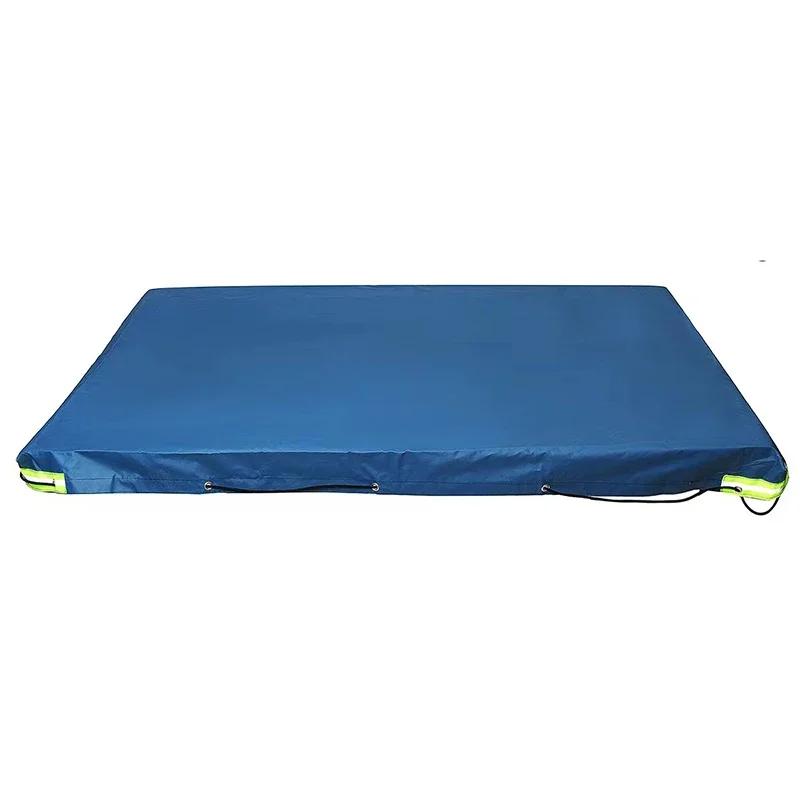 

214x122cm Waterproof Dustproof 420D Oxford Tarpaulin Trailer Cloth Truck Canopy UV Protection Cover Tray Trailer Cover синій