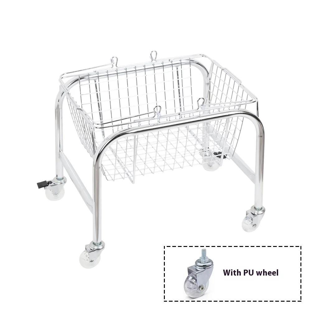 Large Capacity Mobile Trolley Storage Rack Convenient Book Shelf Home Snack Storage Basket Bedroom