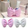 Bow Toothbrush Holder 3D Printed Pink White Bowknot Toothbrush Toothpaste Organizer Bathroom Decoration Multi-functional