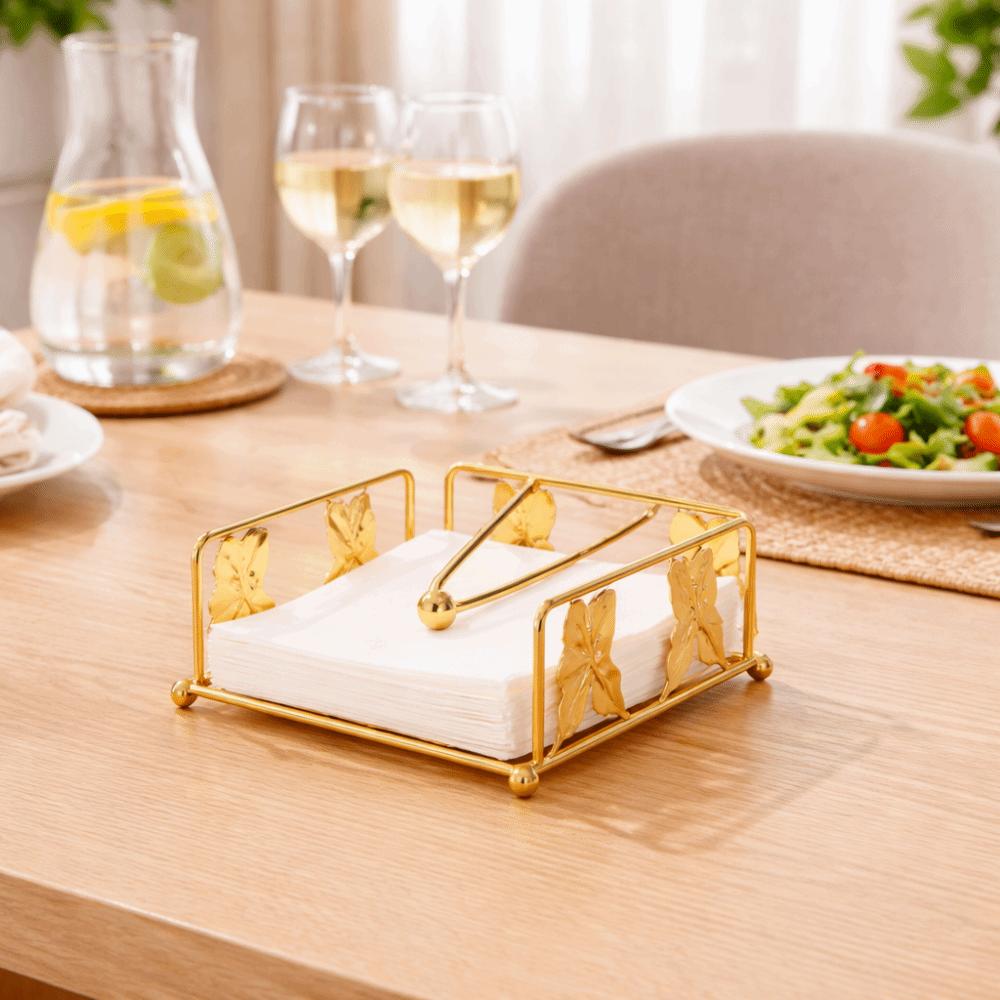 Hollow Out Napkin Holder Ginkgo Pattern Napkin Box Modern Decorative Napkin Holder  Dining Room