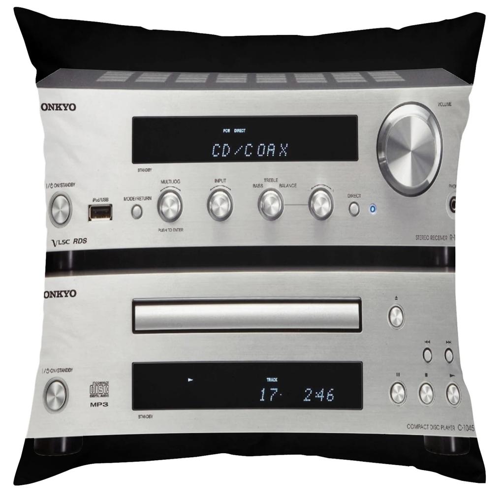 Home Decor Pop Band Cushion Cover Black Guitar Music Pillowcase Retro Speaker Piano Rock White