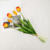 5 Head Artificial Tulip Bouquet 15.7" Long Stem Faux Tulip Flower Lifelike Real Touch