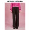 UR Women's Elastic Waist Straight Wide-Leg Pants