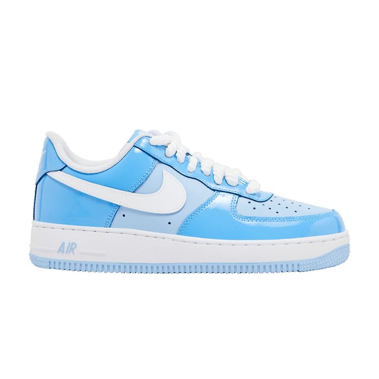 

Nike Air Force 1 07 LV8 Синие белые лакированные мужские кроссовки HV9405-400 41