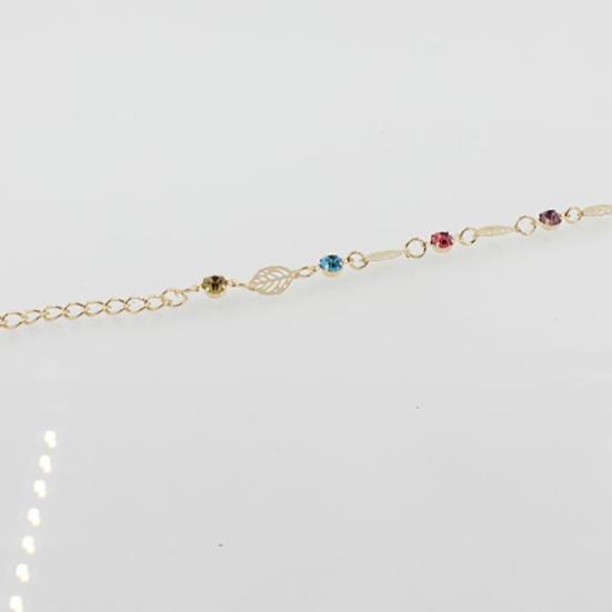 Frauen Hohl Blatt Pflanzen Muster Strass Armband Schmuck Dekor