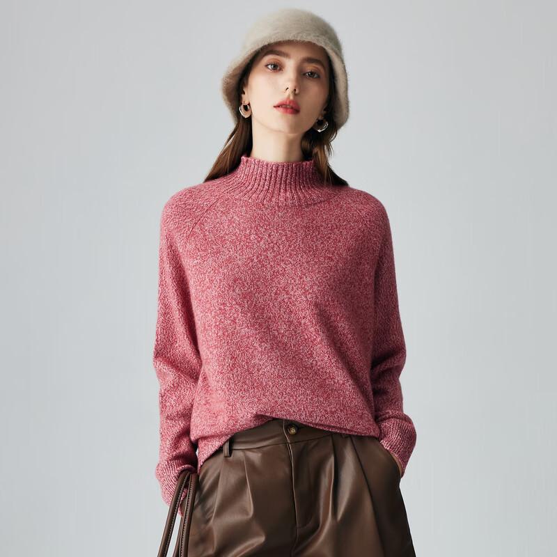 

Paluo Women s 100% Cashmere Mock Neck Sweater L 165/105