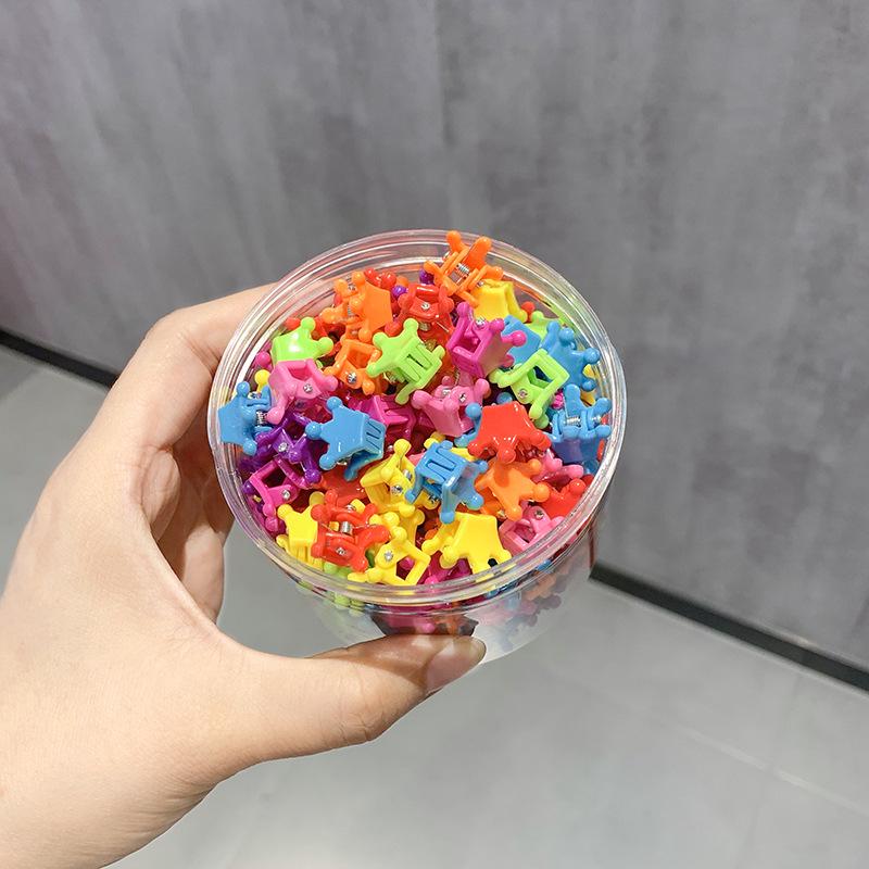 Colorful Hair Flower Clips for Babies & Toddlers - Small Hairpin & Claw Clip Accessories for Girls