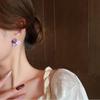 925 Silver Needle Purple Crystal Vintage Flower Earrings for Women - 2023 New Niche Design with Elegant Charm