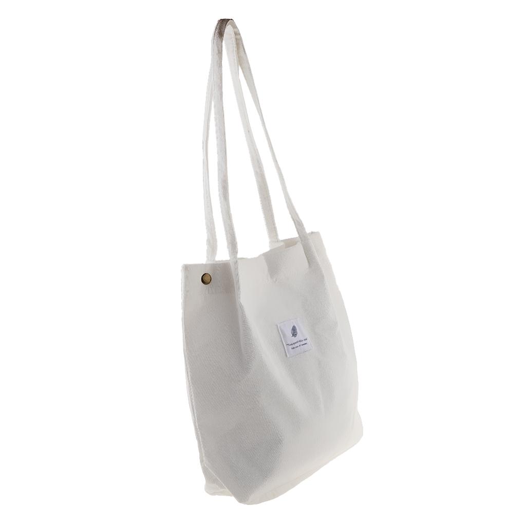 Large Capacity Canvas Tote Bag Fashion Corduroy Shoulder Shopper High Quality Handbag for Women Girls Daily Use