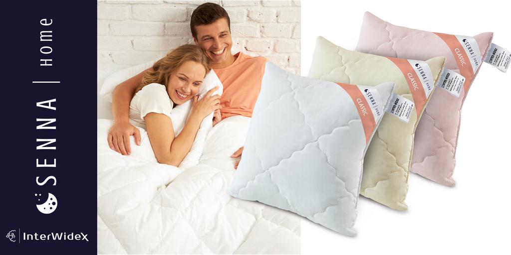 Poduszka 40x45 classic comfort senna home biała