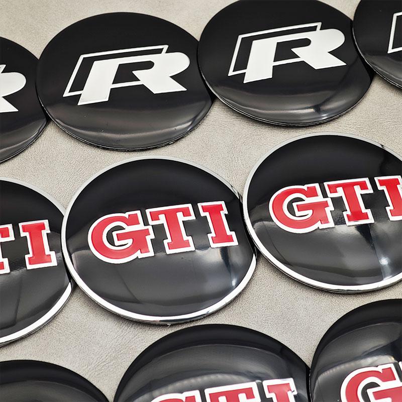 For VW Volkswagen Jetta MK5 Golf 4pcs 56mm Aluminum Car Wheel Center Hub Caps Stickers Emblem Badge For Volkswagen VW Golf 4 5 6