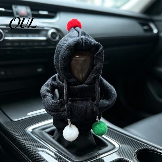 Araba İç Mekan Kişilik Yükseltme Vites Kolu Kapüşon Kılıfı, Araba İçin Komik Düğme Kapağı, Sweatshirt Vites Kolu Sapı Koruyucu Manuel ve Otomatik