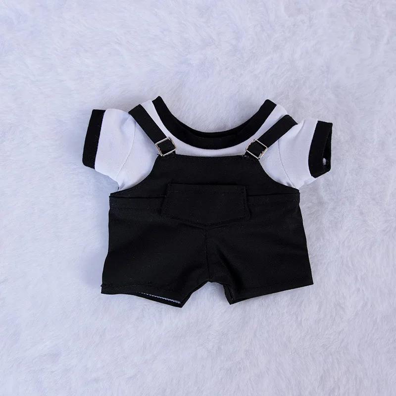 10cm 20cm Doll Clothes Outfit T-shirt Overalls Suspender Trousers Doll Accessories Changing Dressing Game Fans Gift Toy In Stock