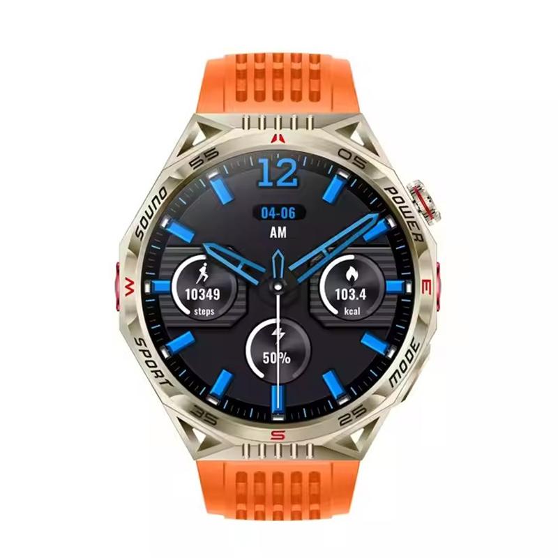 HT28 Smart Watch Men 1.85inch Outdoor LED Flashlight Laser Light Compass Sport Tracker Large Battery Smartwatch