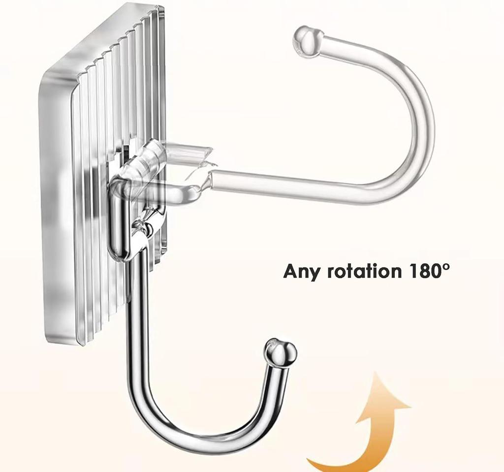 1-4pcs Luxury Punch-Free Wall Hooks Strong Sticky Coat Hanger Rack for Clothes Towel Bag Key Kitchen Door Organizer Easy Install