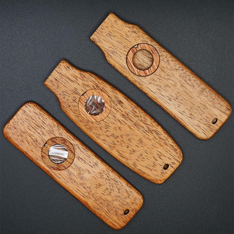 Wood Kazoo With Diaphragm Professional Lightweight Portable Kazoo  Musical Instrument Ukulele Guitar Partner