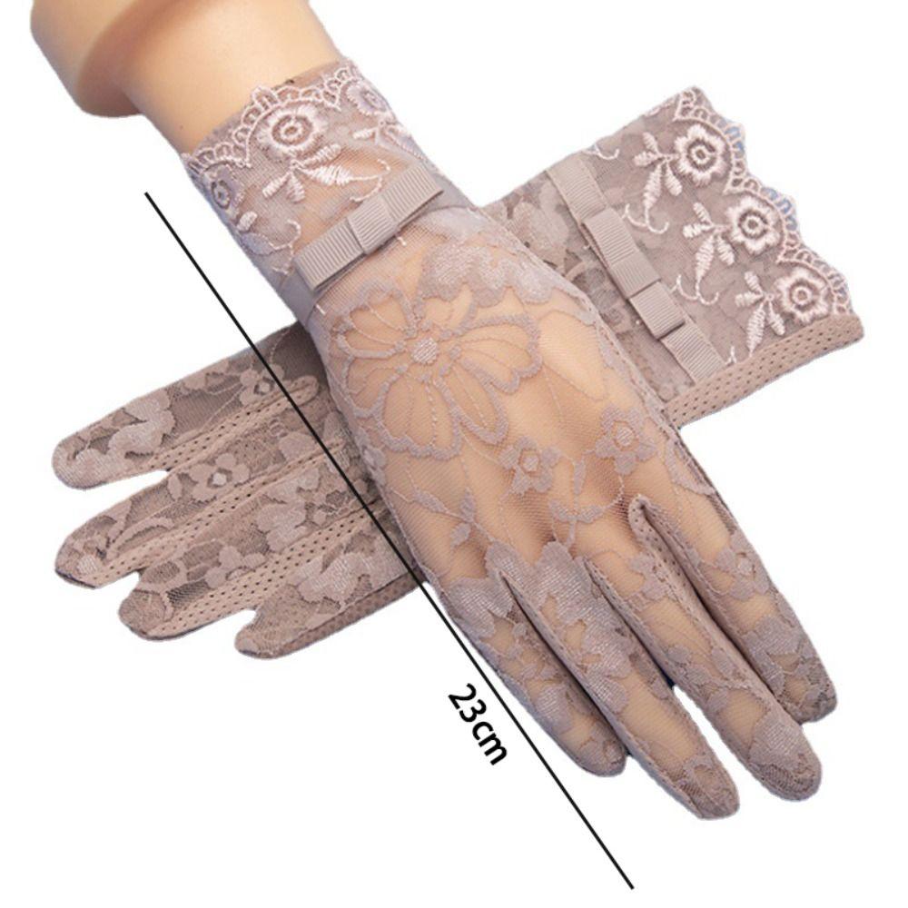 Anti-UV Women Gloves Thin Lace Sunscreen Gloves New Mittens Outdoor Riding