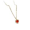 Light Luxury Super Fairy Love Micro Inlaid Real Gold Necklace Female Transfer Bead Collarbone Chain With Jewelry