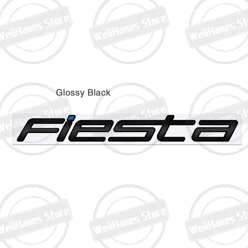 Metal 3D For Ford Fiesta Edge Badge Letter Logo Car Rear Trunk Body Sticker Emblem Glossy Black Accessories