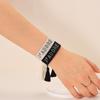 Unisex European Handwoven Tassel Bracelet with Hot-drilled Letter Design