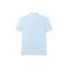 Fila Logo Print Casual Knit Short Sleeve Polo Shirt Men Polo Shirts Forget-Me-Not-Blue F11M321106ALB