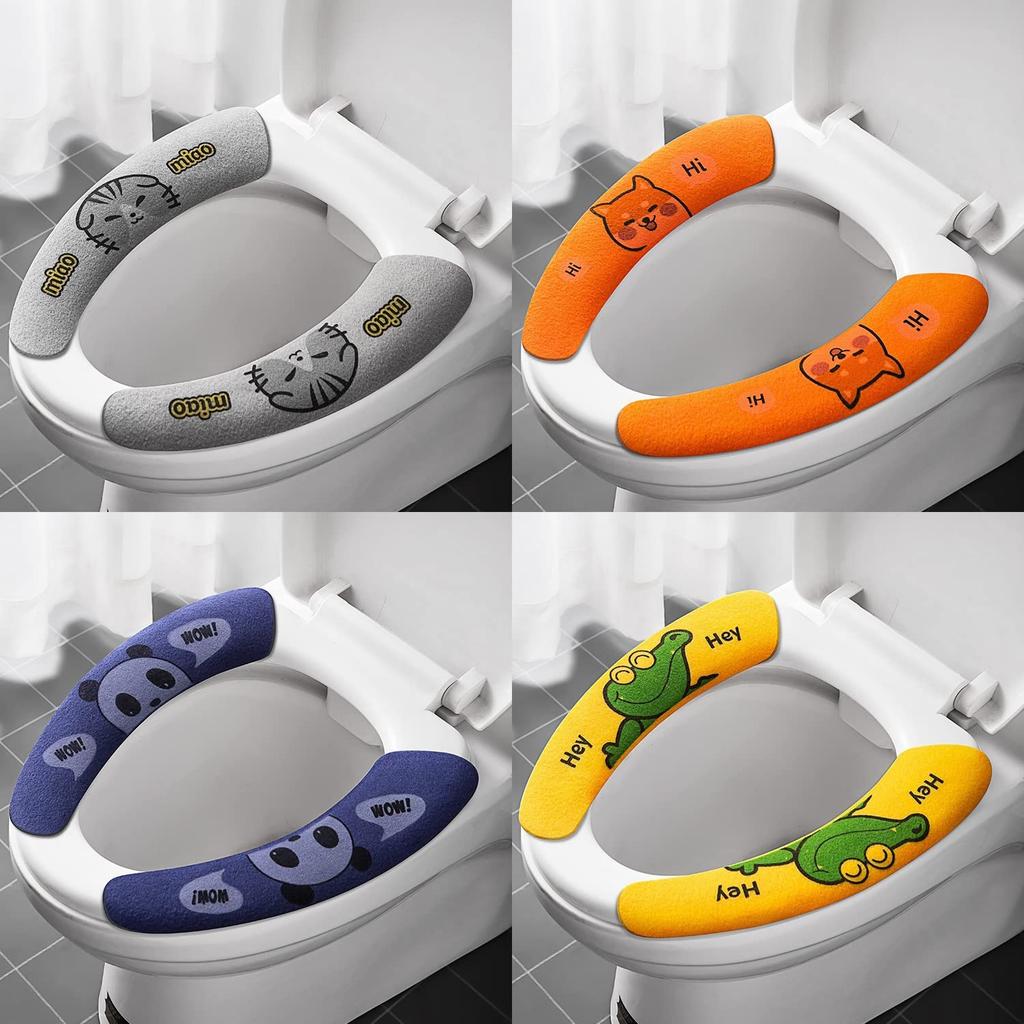 nalaina Toilet Seat Toilet Set of 4 Toilet Adhesive Easy to Easy to U Easy to Adsorption Type Odor Washable Cover, Seat, Colors, Cover, Type, Soft,