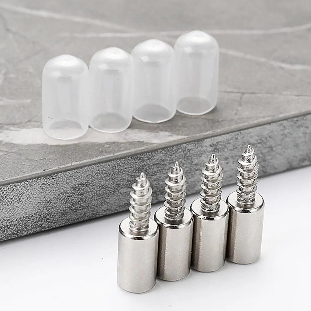 20/80PCS Shelves Support Nails Pegs with Non-Slip Sleeve Self Tapping Screw Self -Sticking Clips Pegs Shelf Holders