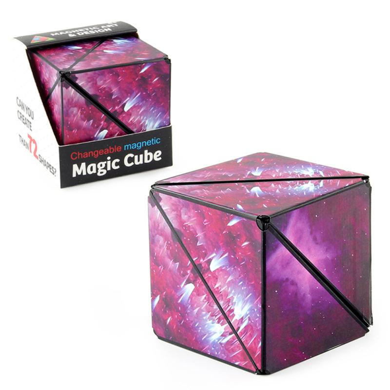 Magnetic Magic Cube Variety Geometric Changeable 3d Decompression Infinite Cube For Kids Toys