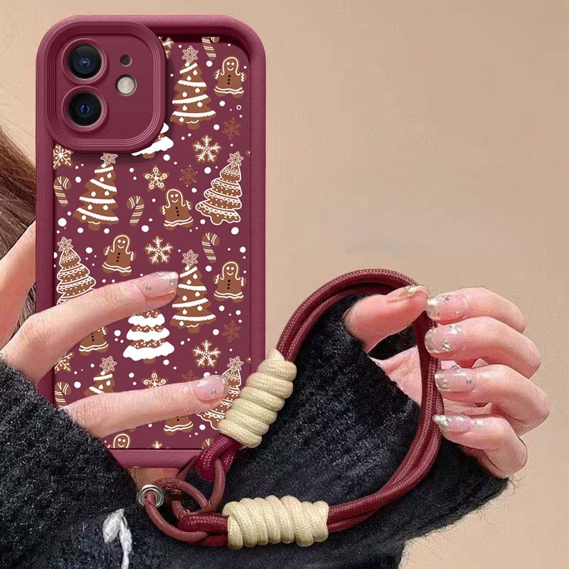 Cute Christmas Red Chain Phone Case For Huawei P20 P30 P40 P50 Pro Mate 20 30 40 50 Pro Lite Nova 5i 5T 11 Play 60 Plus Cover