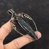 Orthoceras Fossil Copper Pendant Wire Wrapped Pendant Handmade Titanium Beads Pendant Copper Designer Jewelry Gemstone Pendants Gift For Mom