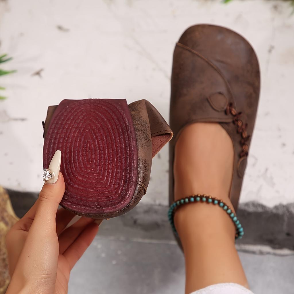 2025 Spring/Summer New Collection: Women's Square-Toe Elegant Flat Sandals with Vintage-Style Knotted Buckles