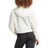 adidas Solid Color Fitted Zip-Up Cropped Hoodie Jacket Women Outerwear Beige IS0660