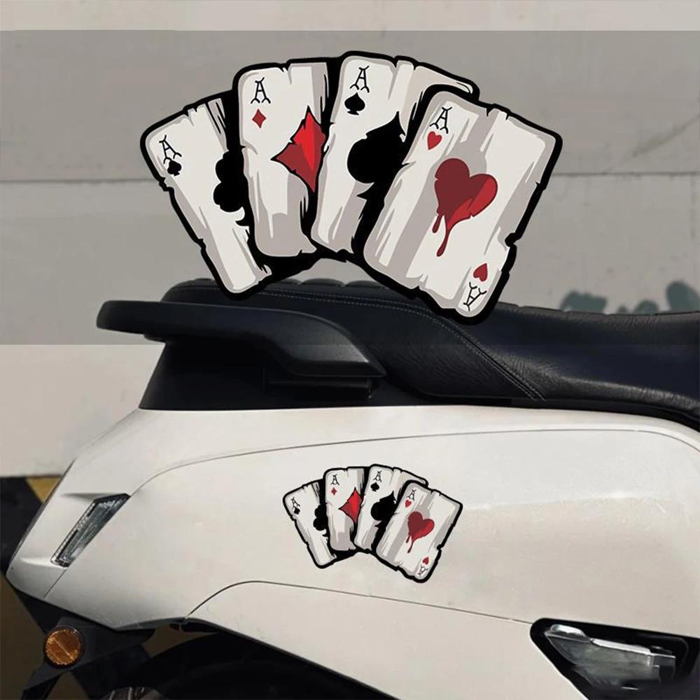 Moto poker décalcomanies: motocross réservoir, café Racer, corps/fenêtres drôle décor autocollants