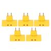 5Pcs  Socket Converter Cordless 180 Degree Extension 1 To 3  Adapter