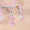 Exquisite Shiny Star Tassel Earrings for Women Girls Dangle Earrings Party Holiday Jewelry Gifts