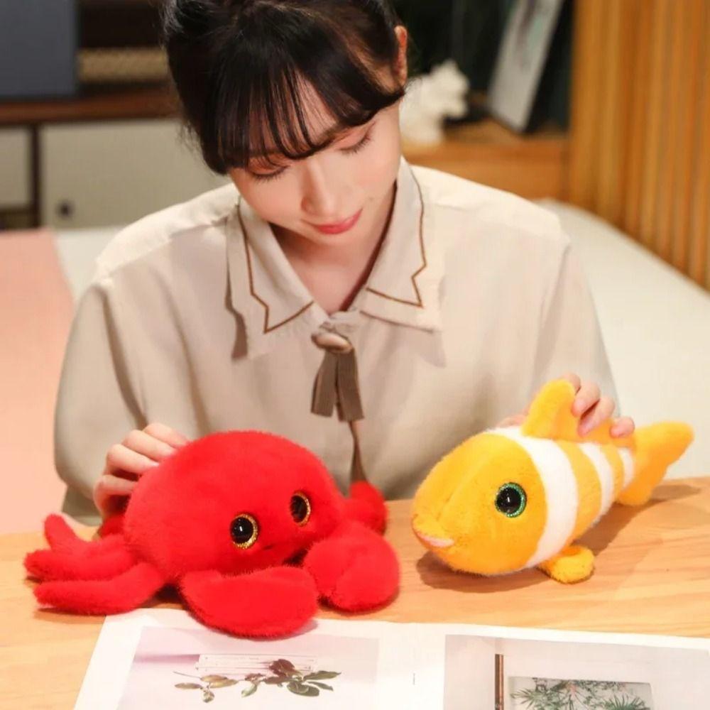 Marine Animal Stuffered Sea Turtle Whale Crab Octopus Fish Doll  Home Decoration