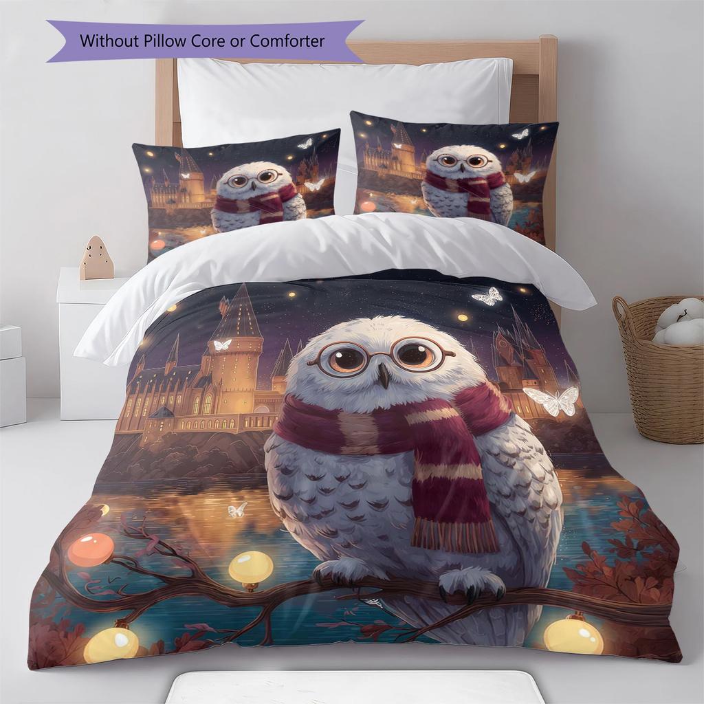 Set Copripiumino Trapuntato con Fantasia Cartone Animato Federa Decorazione per la Casa Regalo di Compleanno (1 * copripiumino + 2 * federa, senza nucleo)