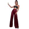 2025 Women's High-Waist Sequin Wide-Leg Summer Pants - European & American Casual Fashion