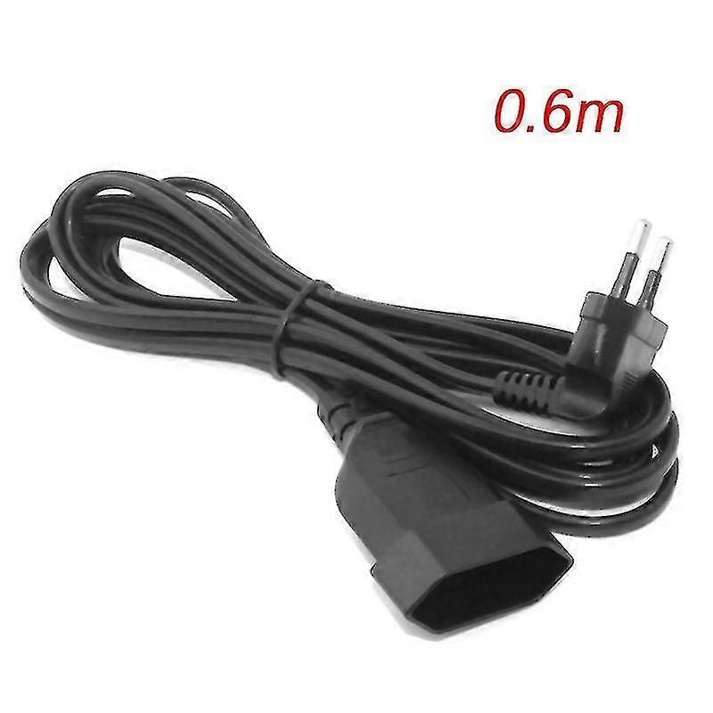 Europea 90 Degree Male Plug To Female Socket Power Extension Cable For Pc Computer Pdu(0.6m)