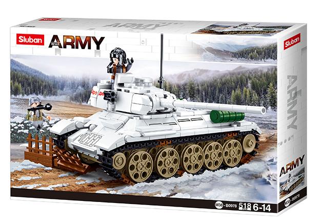 Klocki Sluban Wwii Czołg T34 Biały Zima 518 - B0978