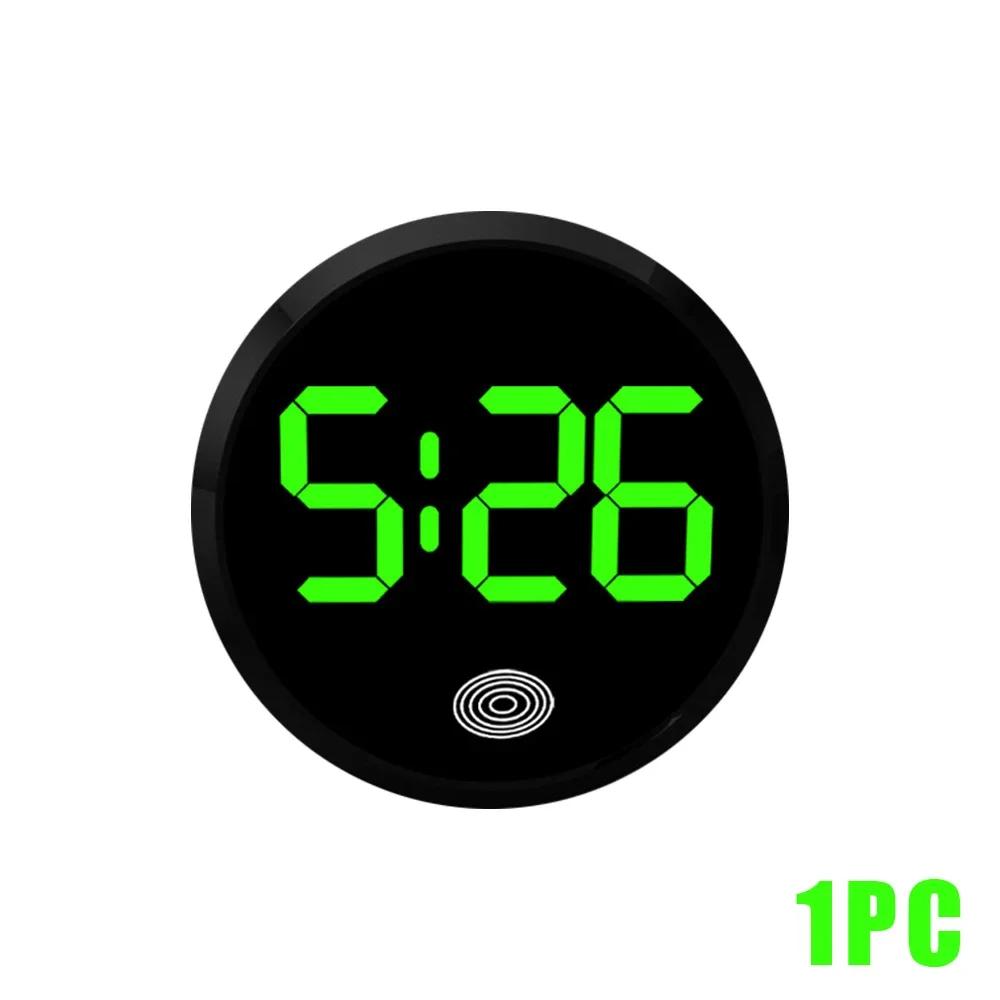 1pc Auto Interior Accessories Universal Car Dashboard Digital LED Clocks Touch Screen Stick-On Mini Ornament Decoration Watch