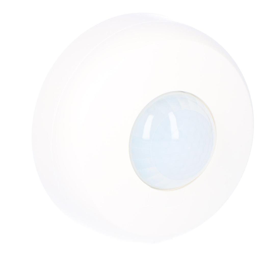 Indoor Presence Sensor, Matt White, Surface-mounted, Range 10m, 360°