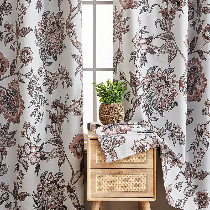 New European Classical Curtains, Full Blackout and Iron Rings, Living Room Balcony, Bedroom Curtains