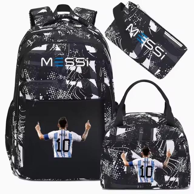 3-delige Schoolrugzakset voor Studenten Grote Capaciteit Oxford Stof Schooltas met Schouderband en Etui 3 piece set blauw