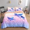 Mermaid Duvet Cover Set,Starfish Blue Undersea Style Dreaming Fairy Tale Bedding Set Girly Comforter Cover Bedroom Decor Gifts