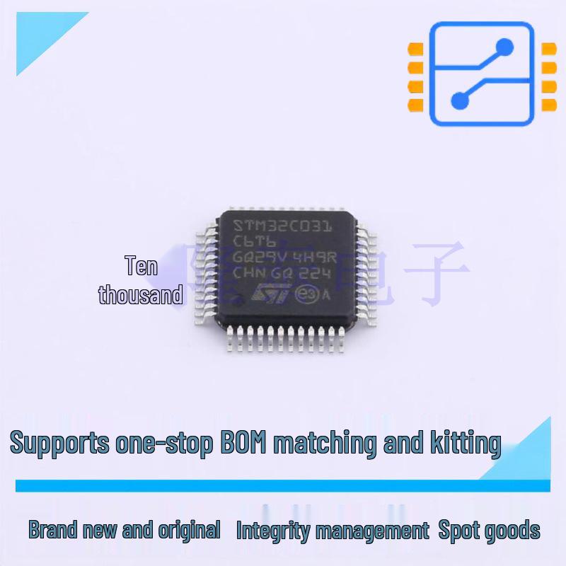 STM32C031C6T6 Microcontroller Chip (LQFP-48, MCU/MPU/SOC) by STMicroelectronics