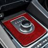 Rote weiche Kohlefaser Auto Innenzubehör Auto Schalthebel Panel Rahmen Mittelkonsolenverkleidung Aufkleber Dekoration Kompatibel mit XE F-PACE X761 2016