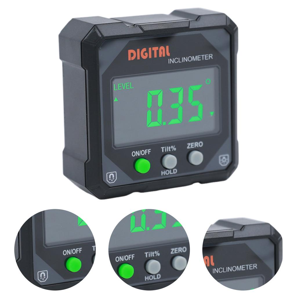 Precision Cube Inclinometer LED Screen Table Saw Miter Protractor Wear Resist Hanging Level Box Table Saw Miter Protractor