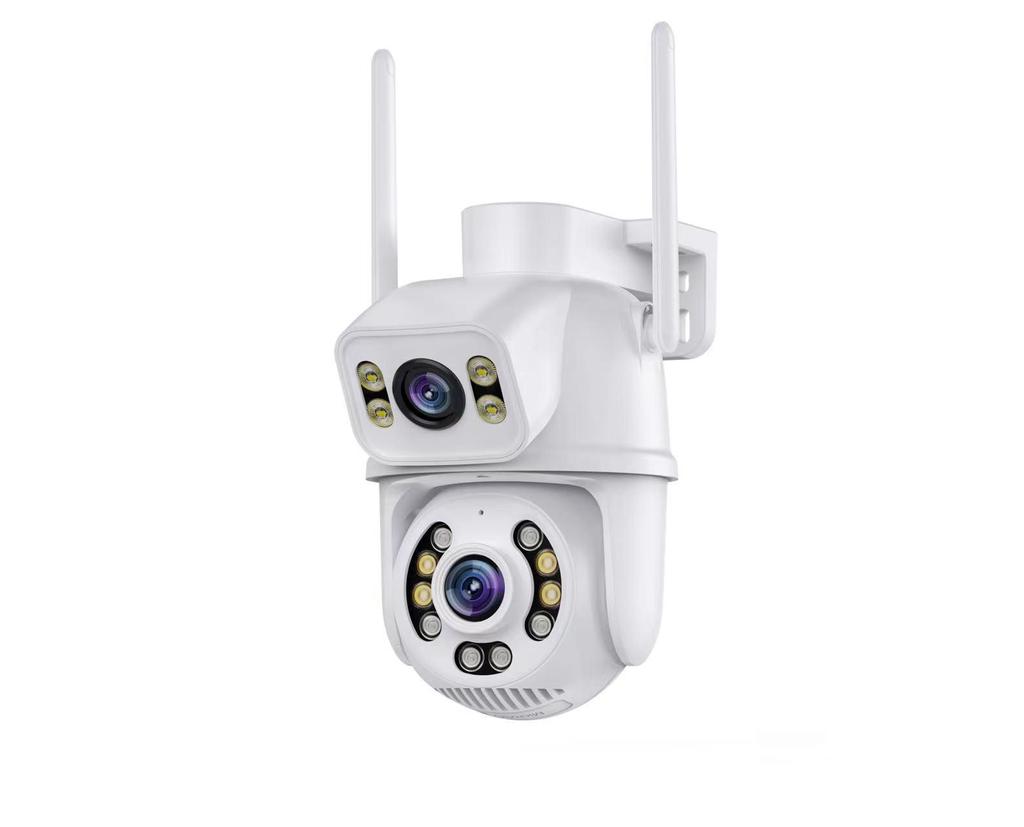 iCSee Dual-Lens Wireless WiFi Camera: HD Full-Color Night Vision & Mobile Remote Outdoor Surveillance