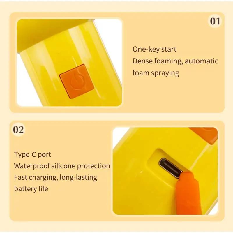 Automatic Pet Bath Bubble Machine USB Rechargeable Foaming Maker for Cats Dogs Grooming Tool